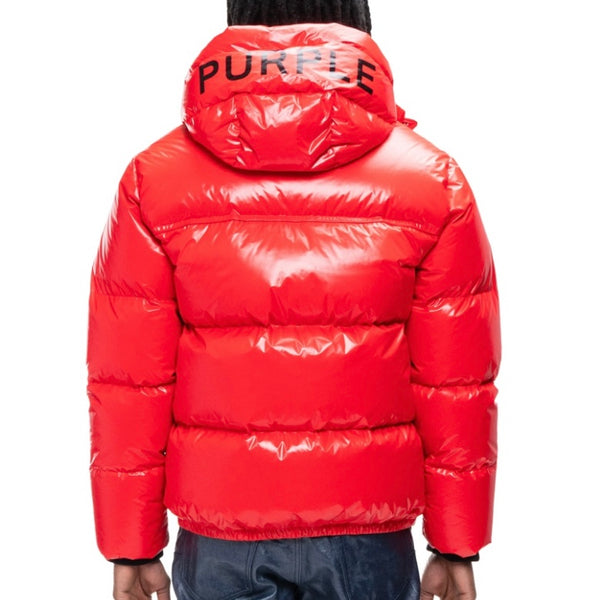 Red Nylon Puffer Jacket