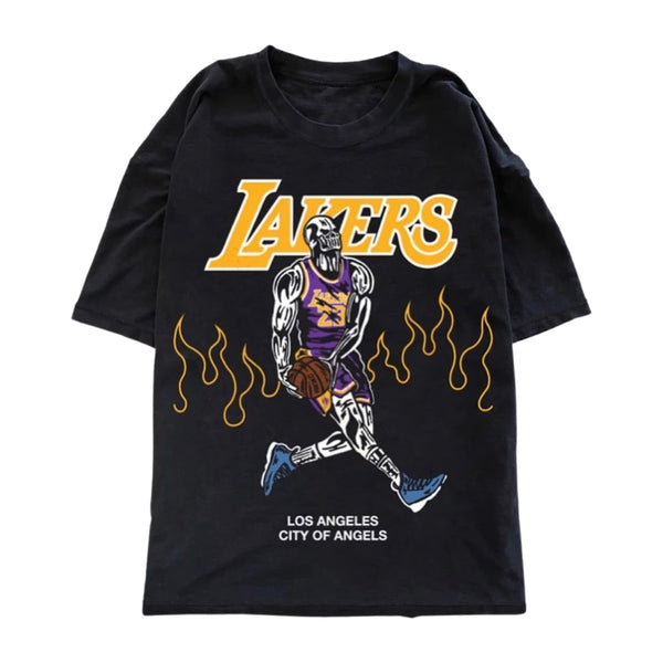 Warren Lotas Lebron James Lakers Tee (Black) – Era Clothing Store