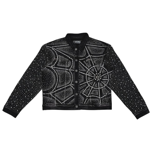 Vicious “Embellished Rhinestone” Black Denim Jacket