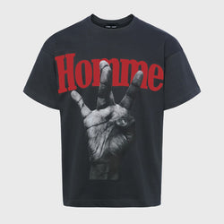 Homme Femme “Twisted Fingers” Black/Red Tee