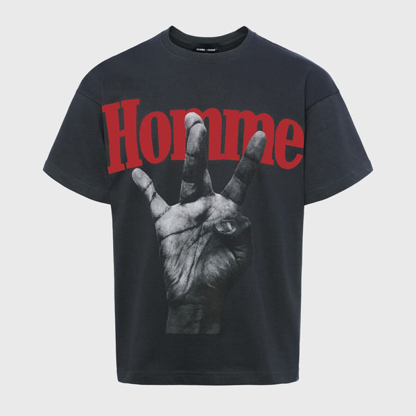Homme Femme “Twisted Fingers” Black/Red Tee