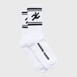 Homme Femme Rave Socks In White