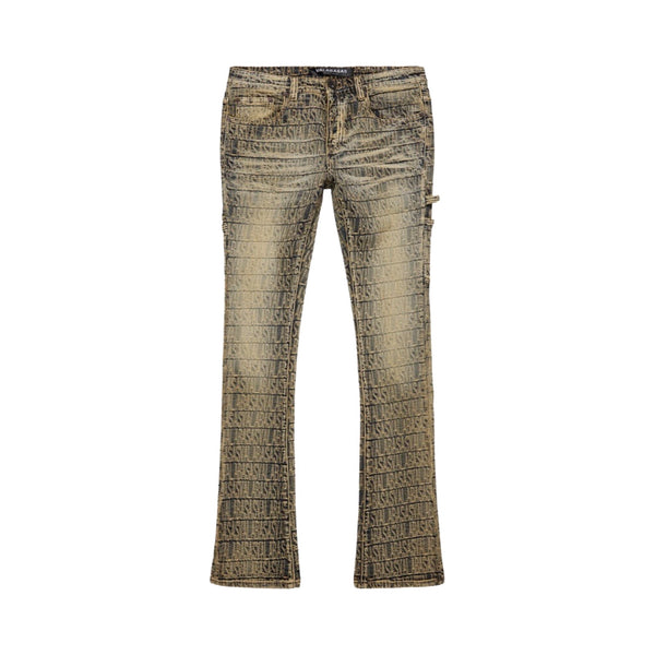Valabasas “Imprint” Vintage Stacked Flare Jeans