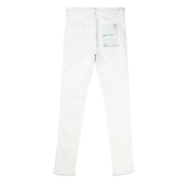 Purple Brand White Jacquard Monogram Jeans