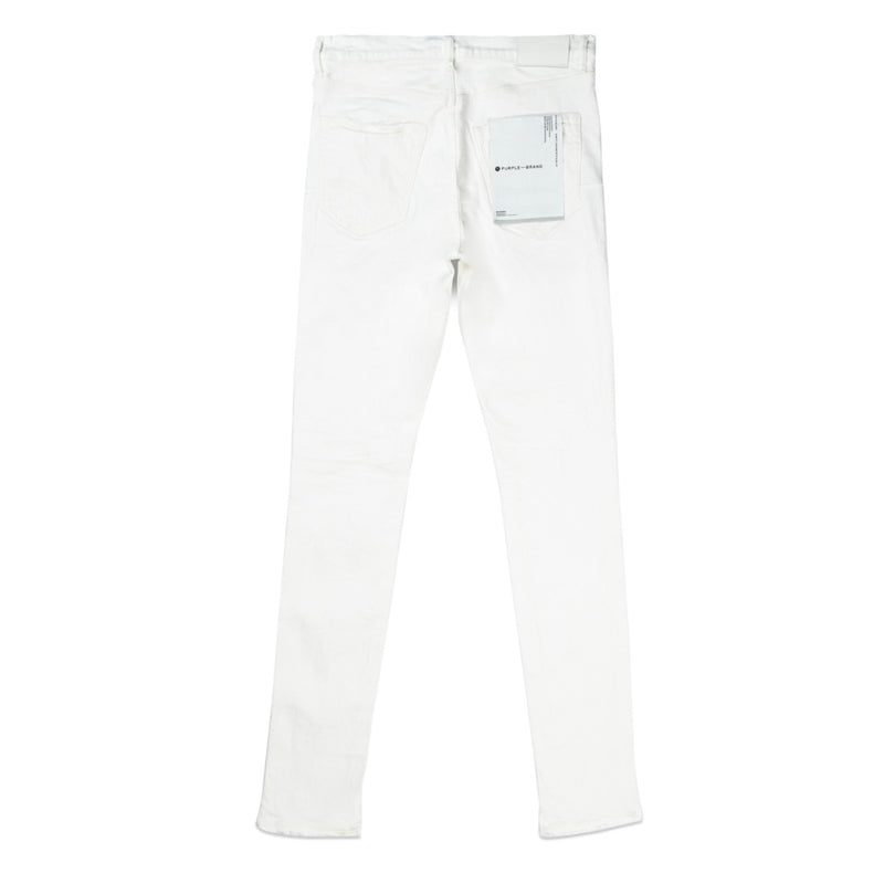 Purple Brand White Jacquard Monogram Jeans