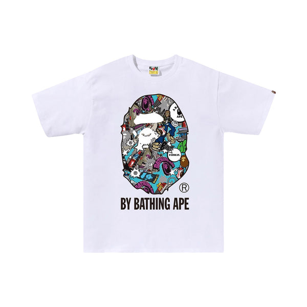 BAPE “Comic Art Ape Head” White Tee