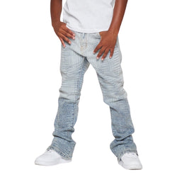 Kids Valabasas Mr. Embroidery Stacked Jeans