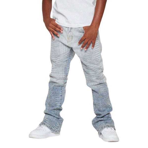 Kids Valabasas Mr. Embroidery Stacked Jeans