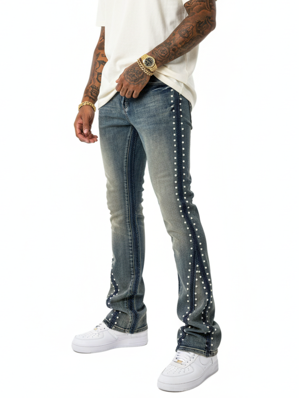 Valabasas “4444” Peach Stacked Jeans – Era Clothing Store