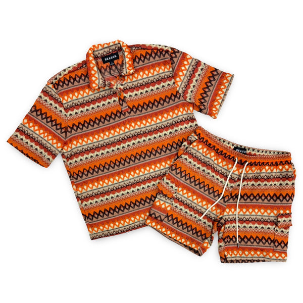 Reason Knitted Orange Short Set