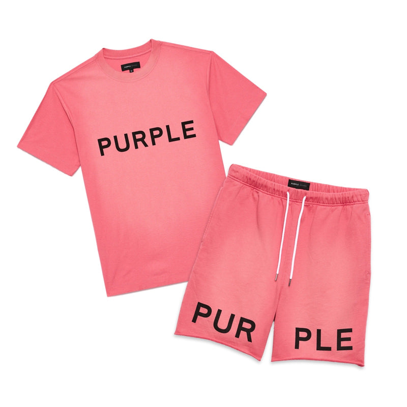 Purple Brand Pink Fleece Short Set
