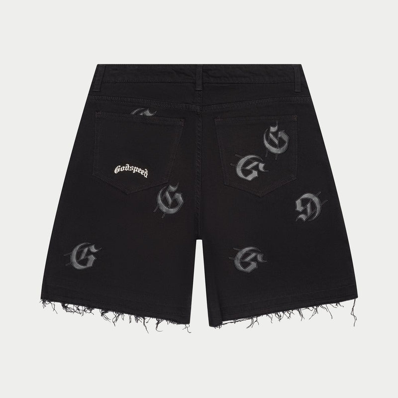 Godspeed “Infinity” Black Denim Shorts