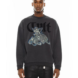 Cult “Novelty” Vintage Charcoal Sweater