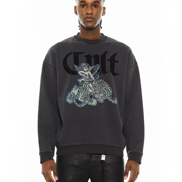 Cult “Novelty” Vintage Charcoal Sweater