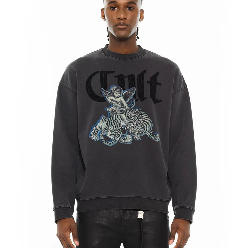 Cult “Novelty” Vintage Charcoal Sweater