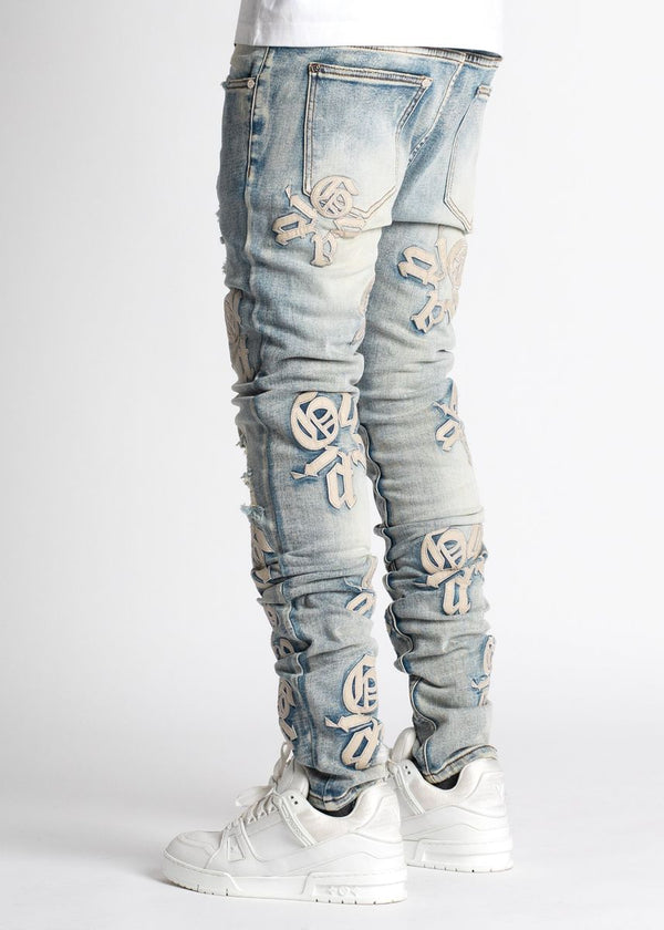 Guapi Power Blue Logos Jeans