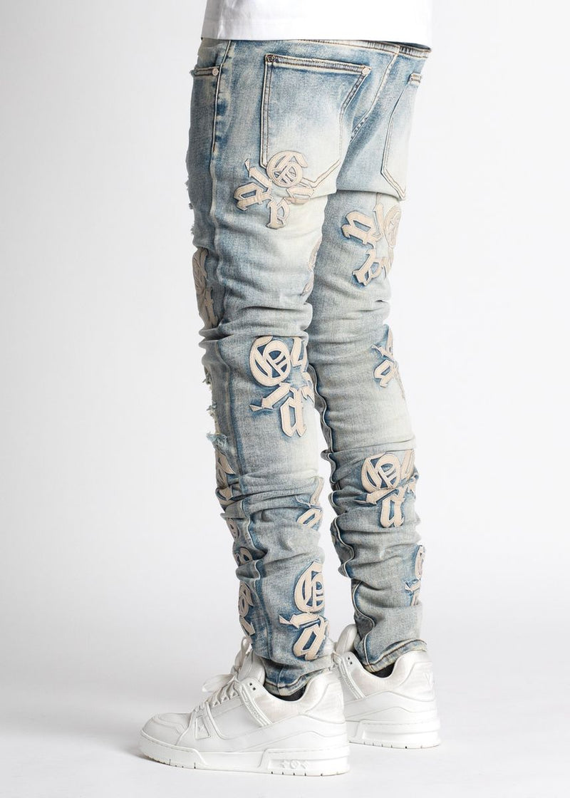 Guapi Power Blue Logos Jeans