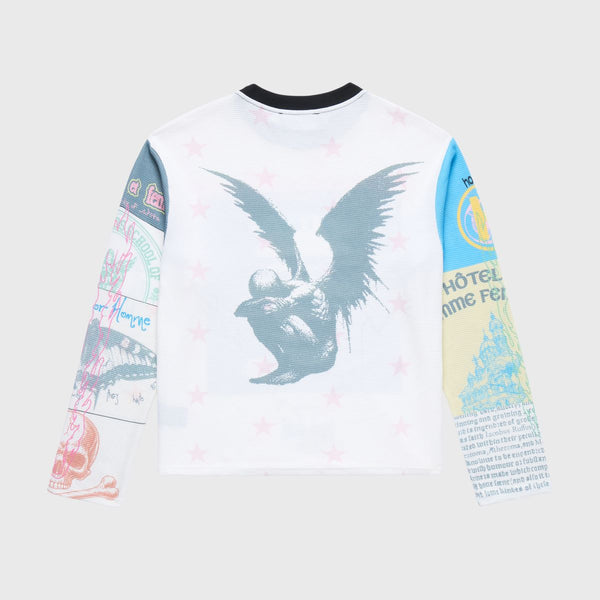 Homme Femme “Peyote” White Thermal L/S Tee