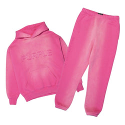 Purple Brand Embossed Logo Pink Jogging Set – Era Clothing Store