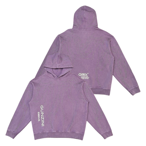 Gunzinii Studded Purple Hoodie