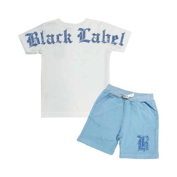 Kids Raw “Black Label” Baby Blue Short Set