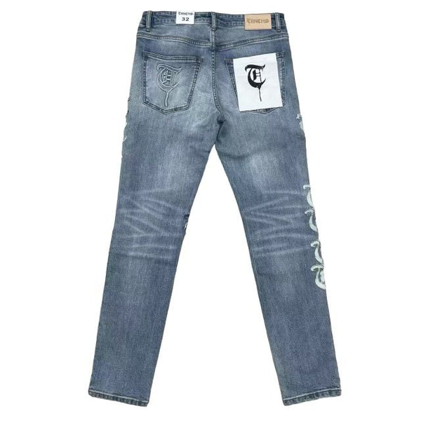 TRNCHS Blue Repetition Jeans