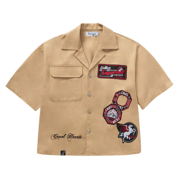 Sugarhill “Cruel” Box Fit Khaki Shirt