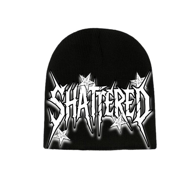 Shattered Hearts “Hearts” Black Beanie