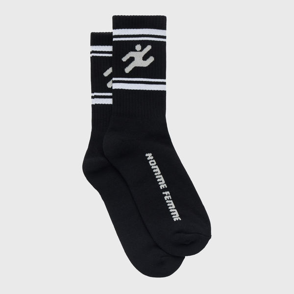 Homme Femme Rave Socks In Black
