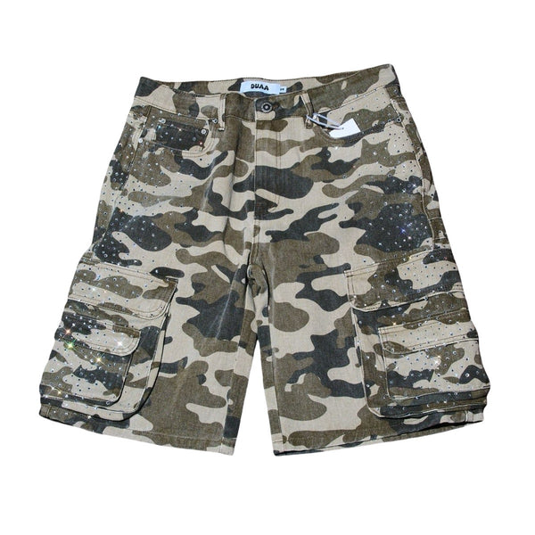 Duaa “Creative” Grey Camo Cargo Shorts