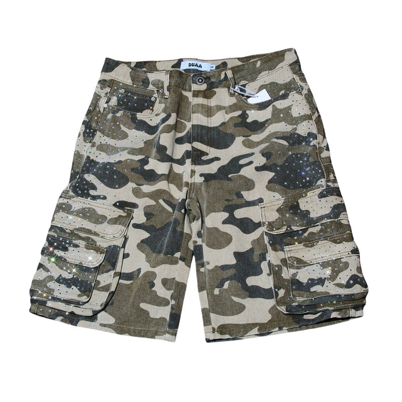 Duaa “Creative” Grey Camo Cargo Shorts