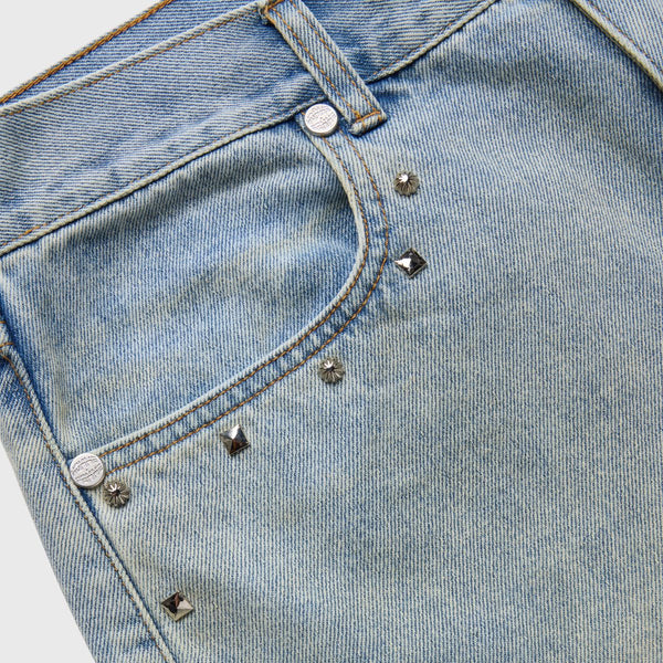 Homme Femme Studded Denim Shorts