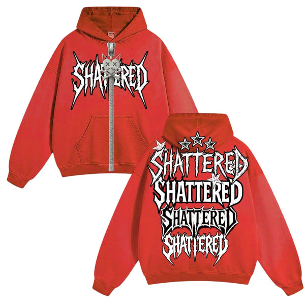 Shattered Hearts “Repeat” Red Beanie