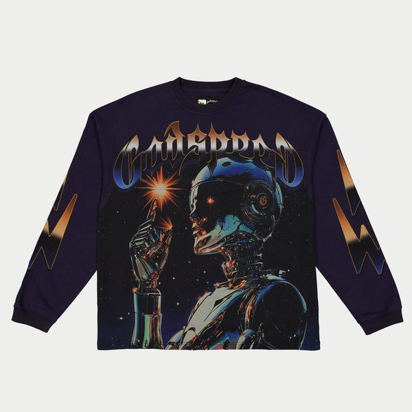 Godspeed “Sputnik” Navy L/S Tee