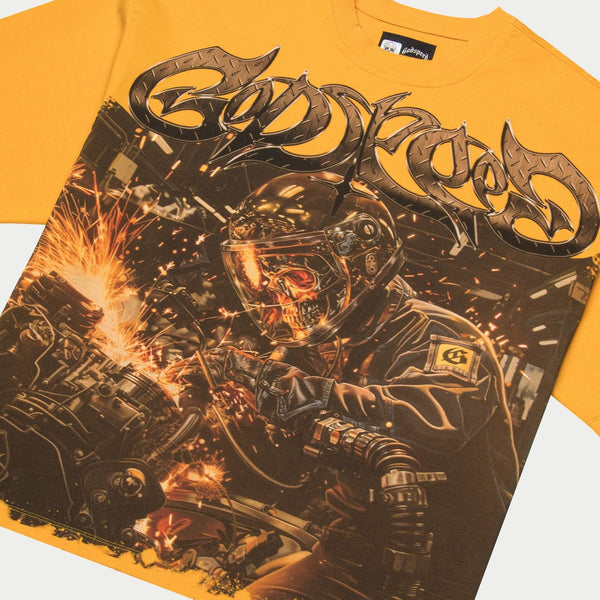 Godspeed “Steel Sharpens Steel” Yellow Tee