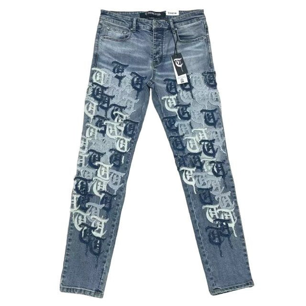 TRNCHS Blue Repetition Jeans