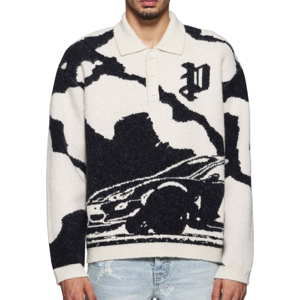 Purple Brand Jacquard Polo Sweater – Era Clothing Store