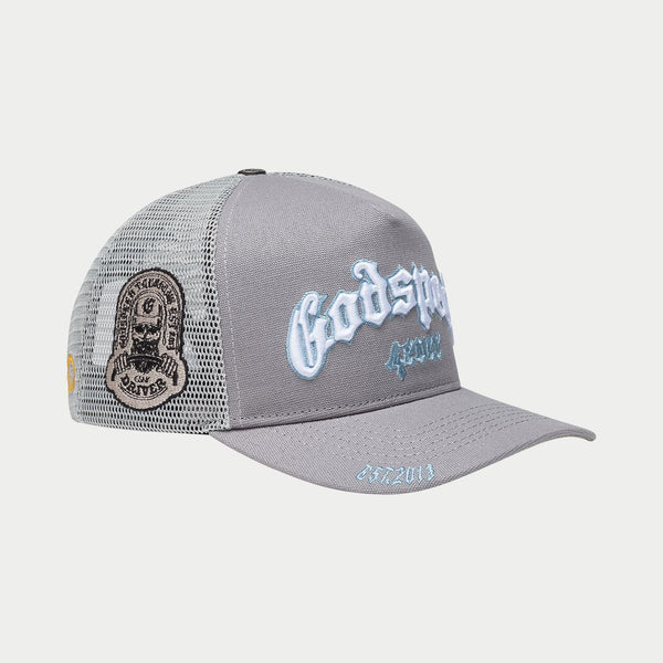 Godspeed “Forever” Cool Grey Trucker Hat