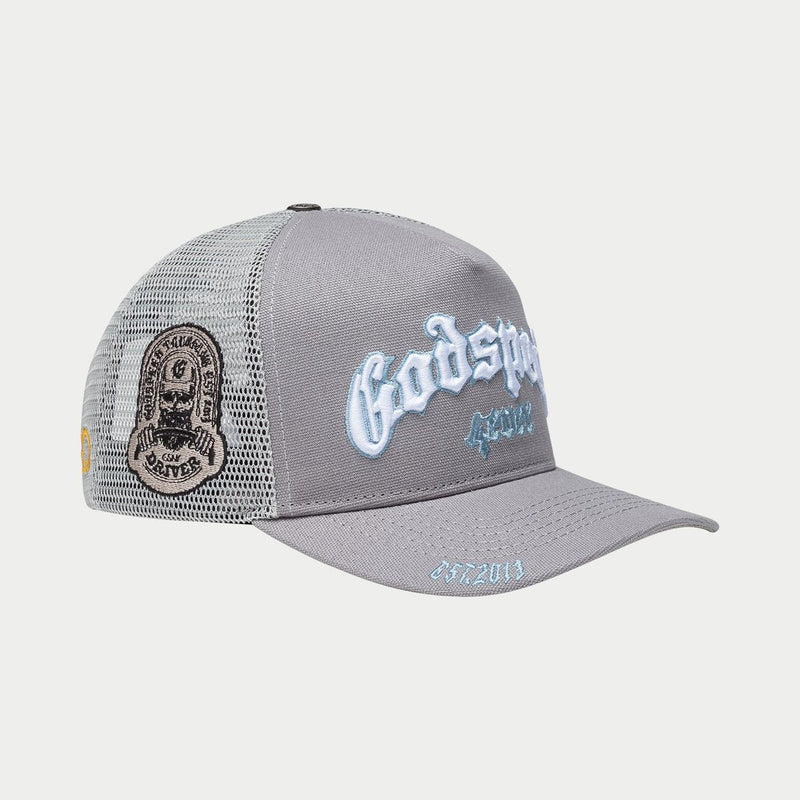 Godspeed “Forever” Cool Grey Trucker Hat