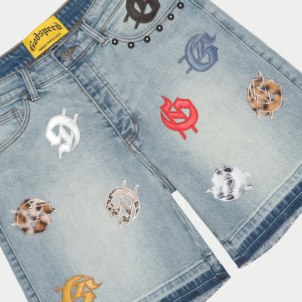 Godspeed “Infinity” Blue Multi Color Shorts