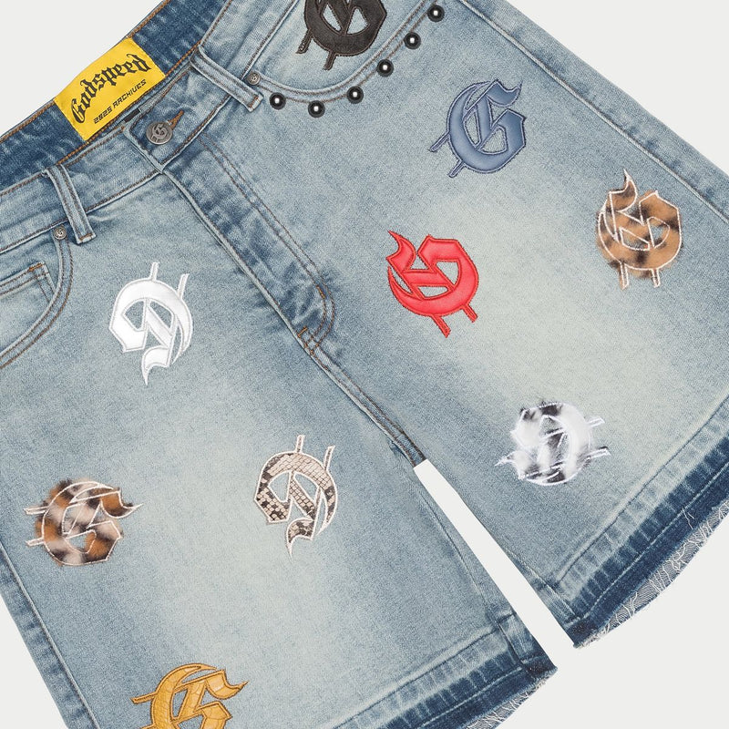 Godspeed “Infinity” Blue Multi Color Shorts