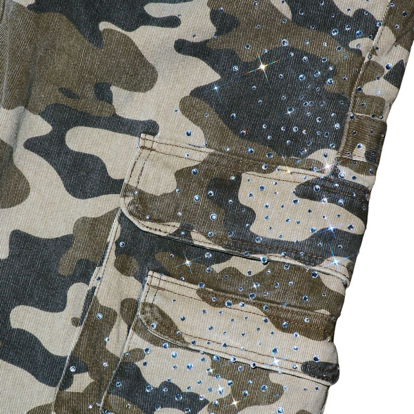 Duaa “Creative” Grey Camo Cargo Shorts