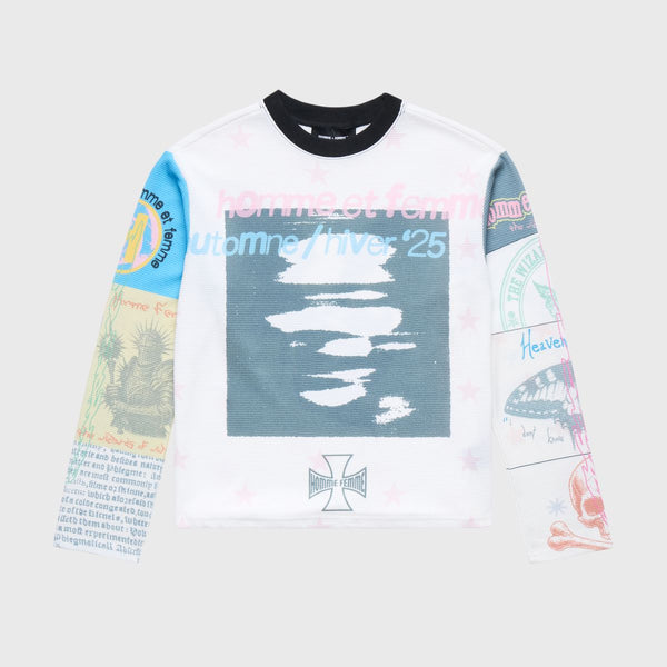 Homme Femme “Peyote” White Thermal L/S Tee