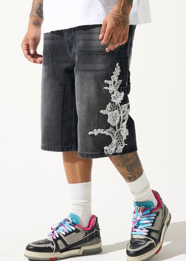 Serenede “Growth” Black Denim Shorts