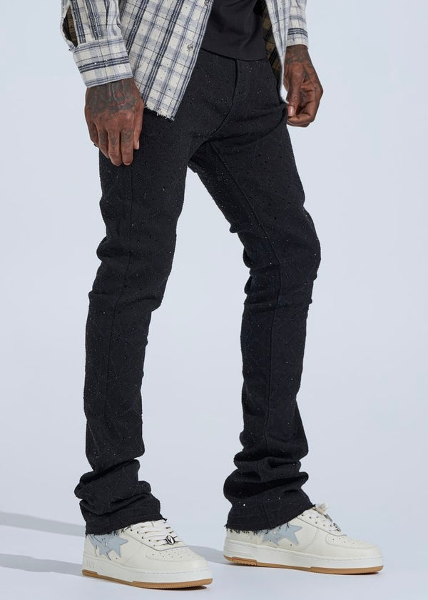 Pheelings “First Million” Rhinestone Black Stack Jeans