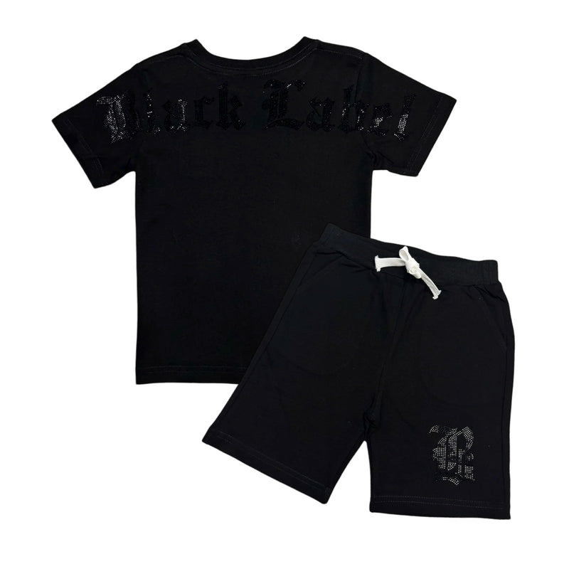 Kids Raw “Black Label” Black Short Set