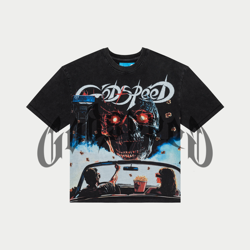 Godspeed “Drive In” Black Wash Tee