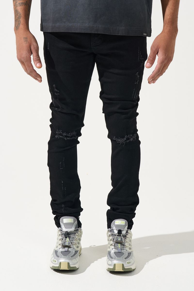 パンツ Serenade Black slimfit denim skinny 30 Serenede “Midnight” Black Jeans – Era Clothing Store