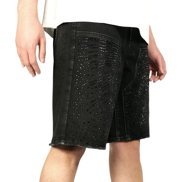 Preme “Drop Gems” Crystal Black Shorts