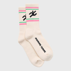 Homme Femme Rave Socks In Cream